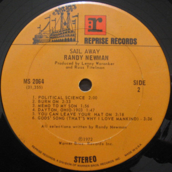 Randy Newman : Sail Away (LP, Album, No )