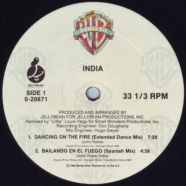 India : Dancing On The Fire (12", Maxi, All)