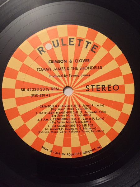 Tommy James & The Shondells : Crimson & Clover (LP, Album)