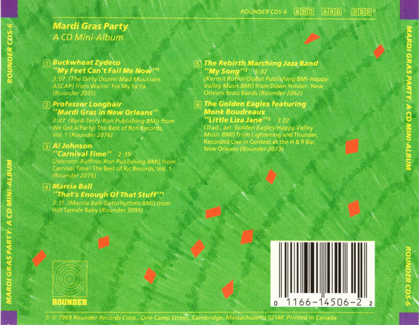 Various : Mardi Gras Party: A CD Mini-Album (CD, Mini, MiniAlbum, Comp)