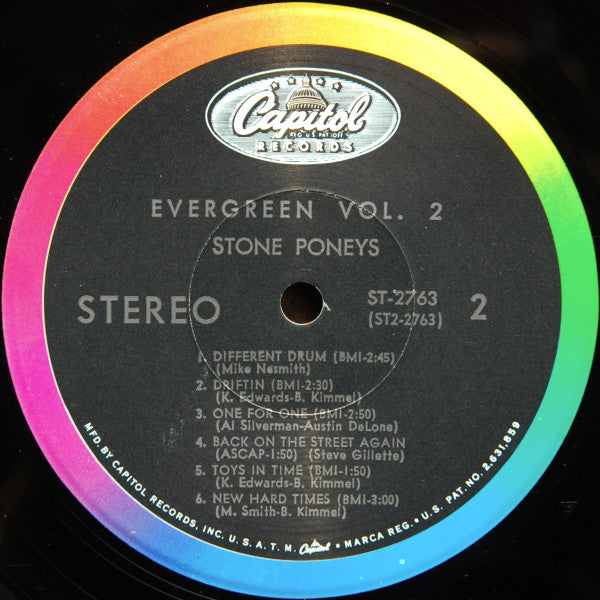 The Stone Poneys : Evergreen Vol. 2 (LP, Album, Scr)