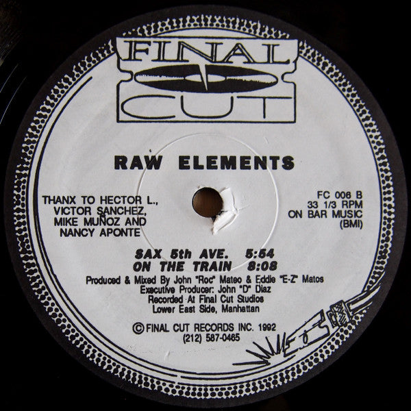 Raw Elements : Back 2 Bay Six (12",33 ⅓ RPM)