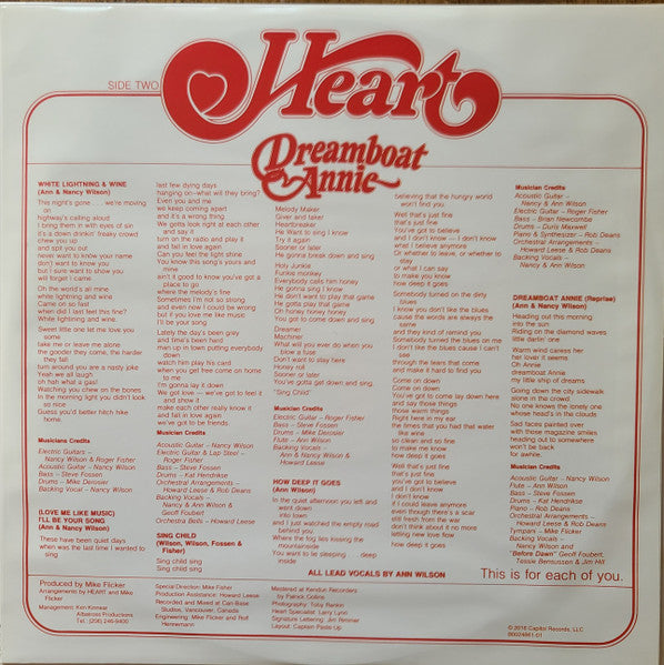 Heart : Dreamboat Annie (LP, Album, RE, 180)
