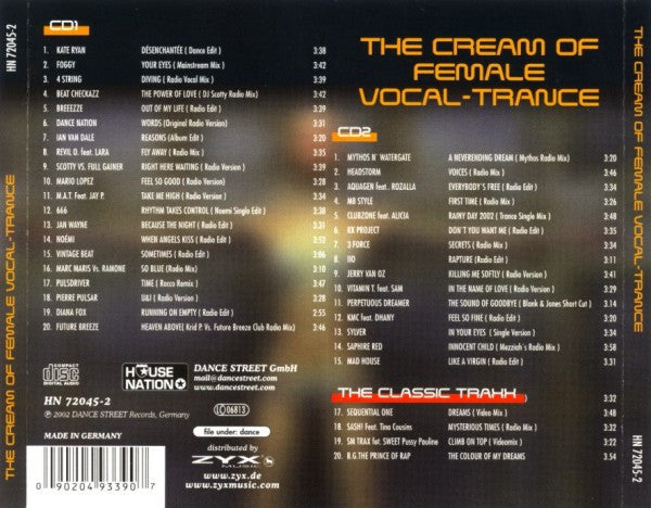 Various : The Cream Of Female Vocal-Trance (2xCD, Comp)