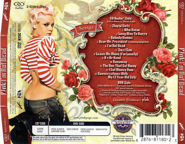 P!NK : I'm Not Dead (Hybrid, DualDisc, Album, M/Print, Multichannel, NT)