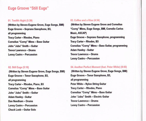 Euge Groove : Still Euge (CD, Album)