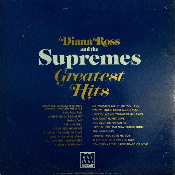 Diana Ross and The Supremes* : Greatest Hits (2xLP, Comp, Gat)
