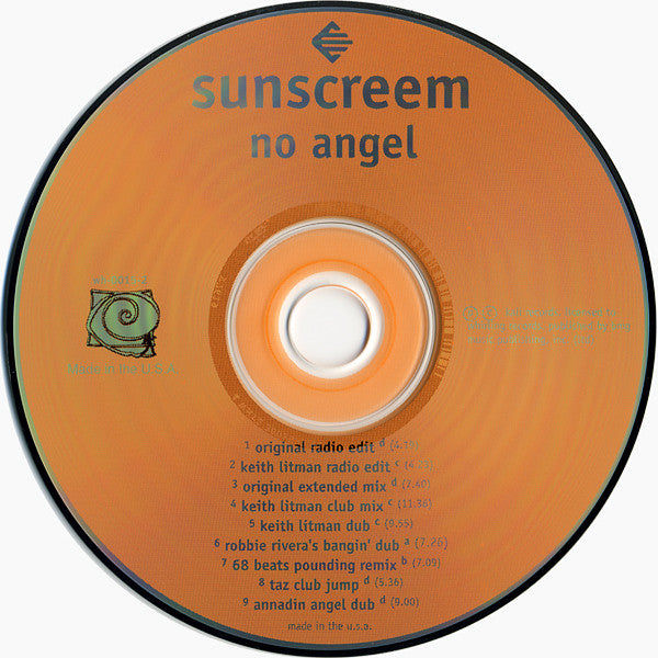 Sunscreem : No Angel (CD, Maxi)