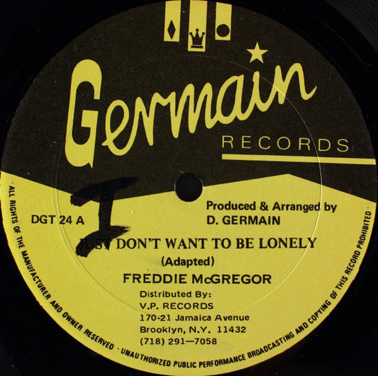Freddie McGregor : Just Don't Want To Be Lonely (12")