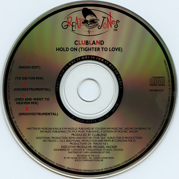 Clubland : Hold On (Tighter To Love) (CD, Maxi)