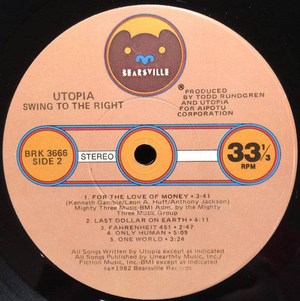 Utopia (5) : Swing To The Right (LP, Album)
