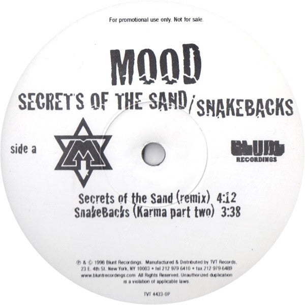 Mood : Secrets Of The Sand / Snakebacks (12",Promo)