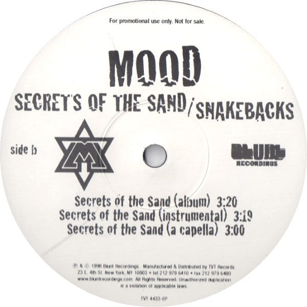 Mood : Secrets Of The Sand / Snakebacks (12",Promo)