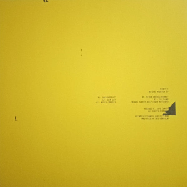 Route 8 : Mental Murder EP (12", EP)