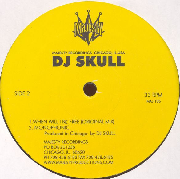DJ Skull : When Will I Be Free (12",33 ⅓ RPM,45 RPM)