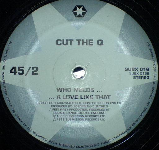 Cut The Q : Who Needs A Love Like That (12")