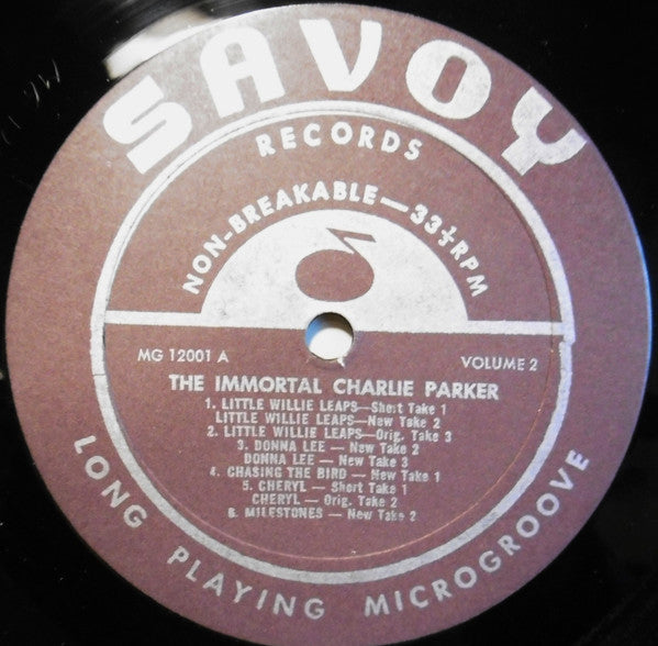 Charlie Parker : The Immortal Charlie Parker (LP, Album)