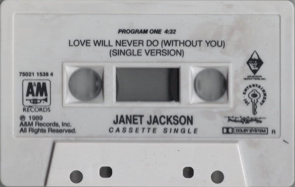 Janet Jackson : Love Will Never Do (Without You) (Cass, Single)