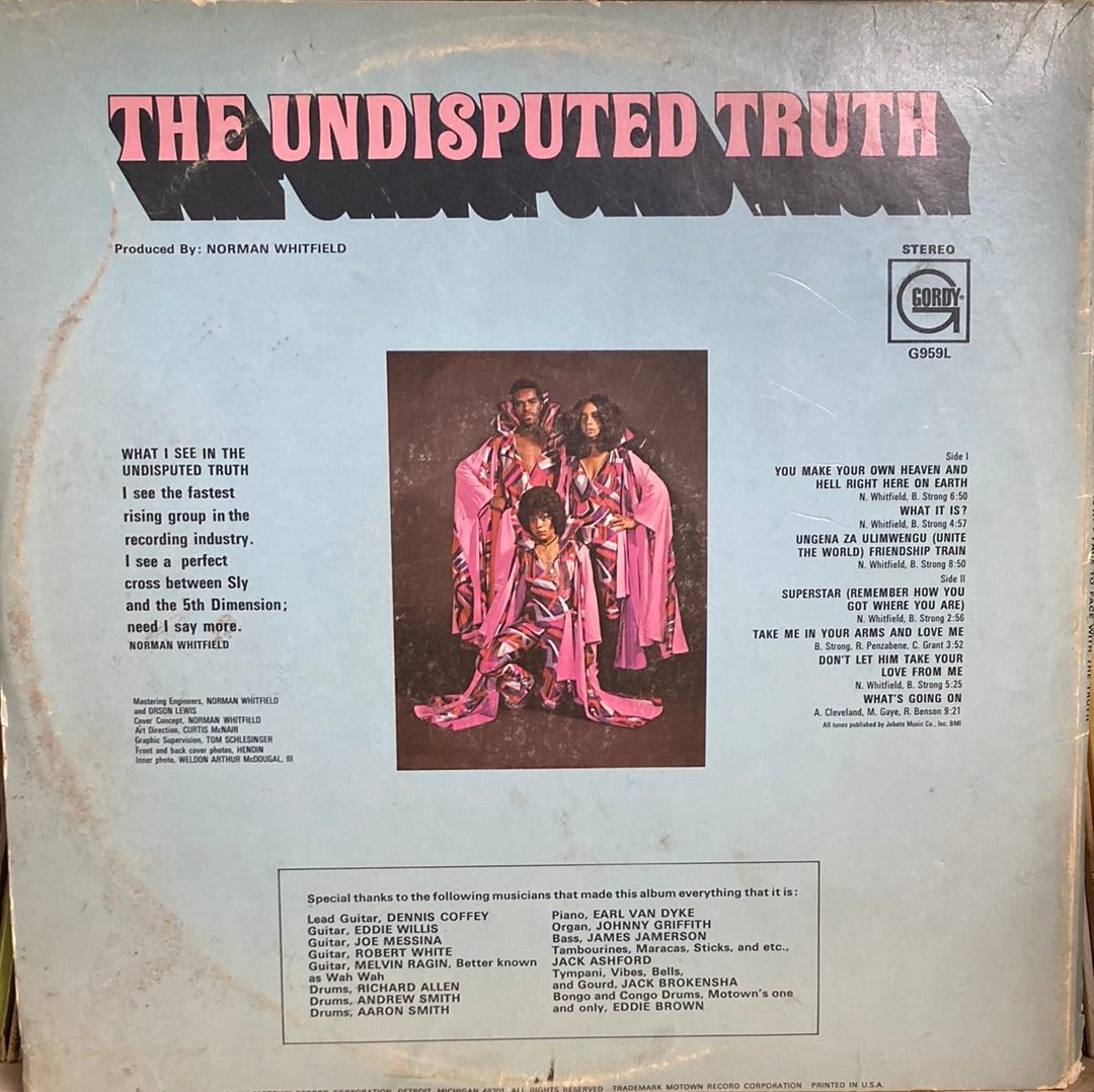 The Undisputed Truth - Face To face With The Truth - Vinyl LP