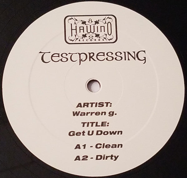 Warren G : Get U Down (12",Single,Test Pressing)