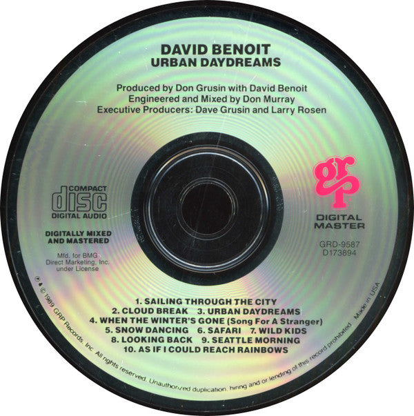 David Benoit : Urban Daydreams (CD, Album, Club)