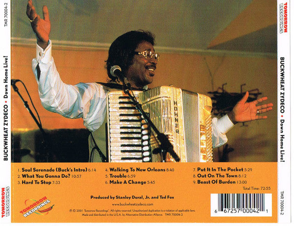 Buckwheat Zydeco : Down Home Live! (Thanksgiving At El Sid O's) (CD, Album)