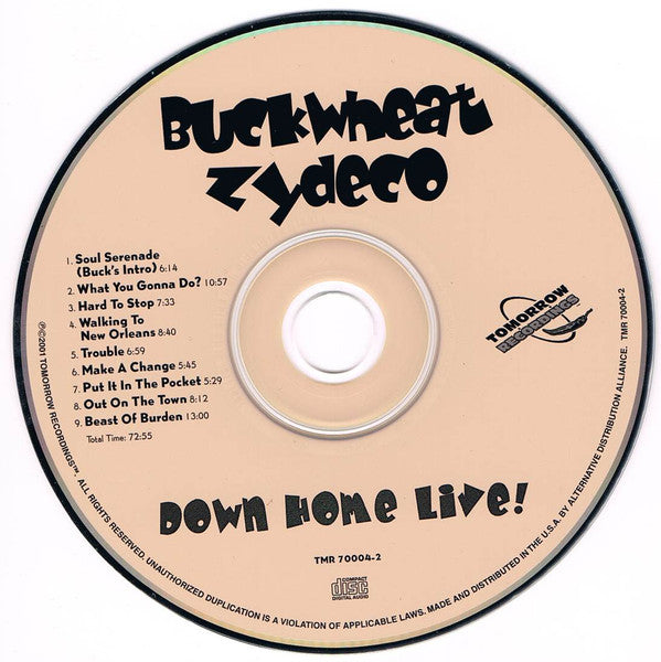 Buckwheat Zydeco : Down Home Live! (Thanksgiving At El Sid O's) (CD, Album)