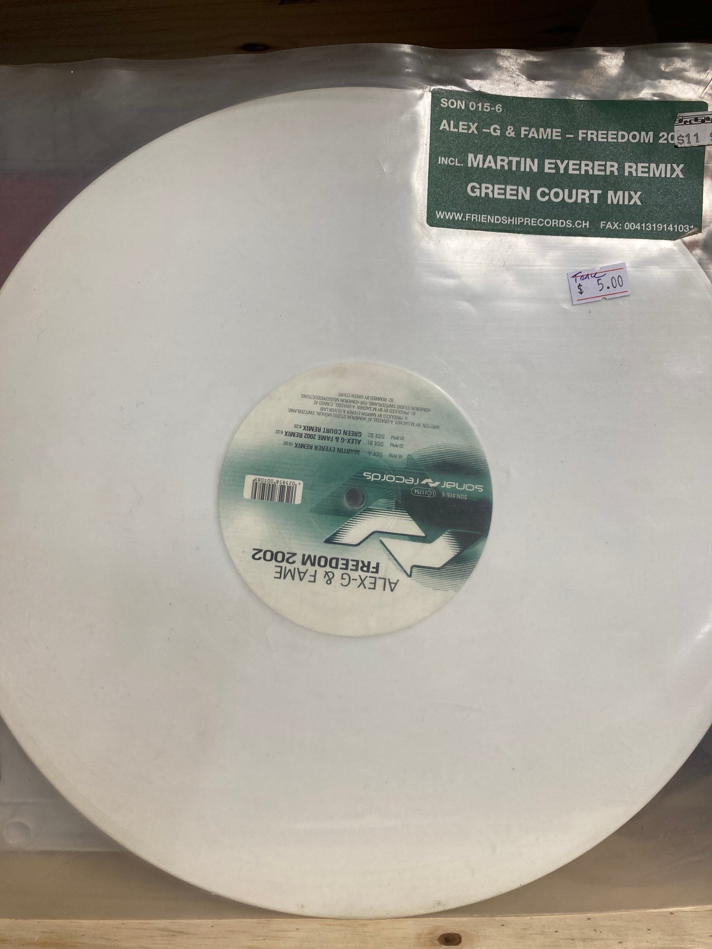 Alex-G & Fame – Freedom 2002 - 12" White Vinyl EP