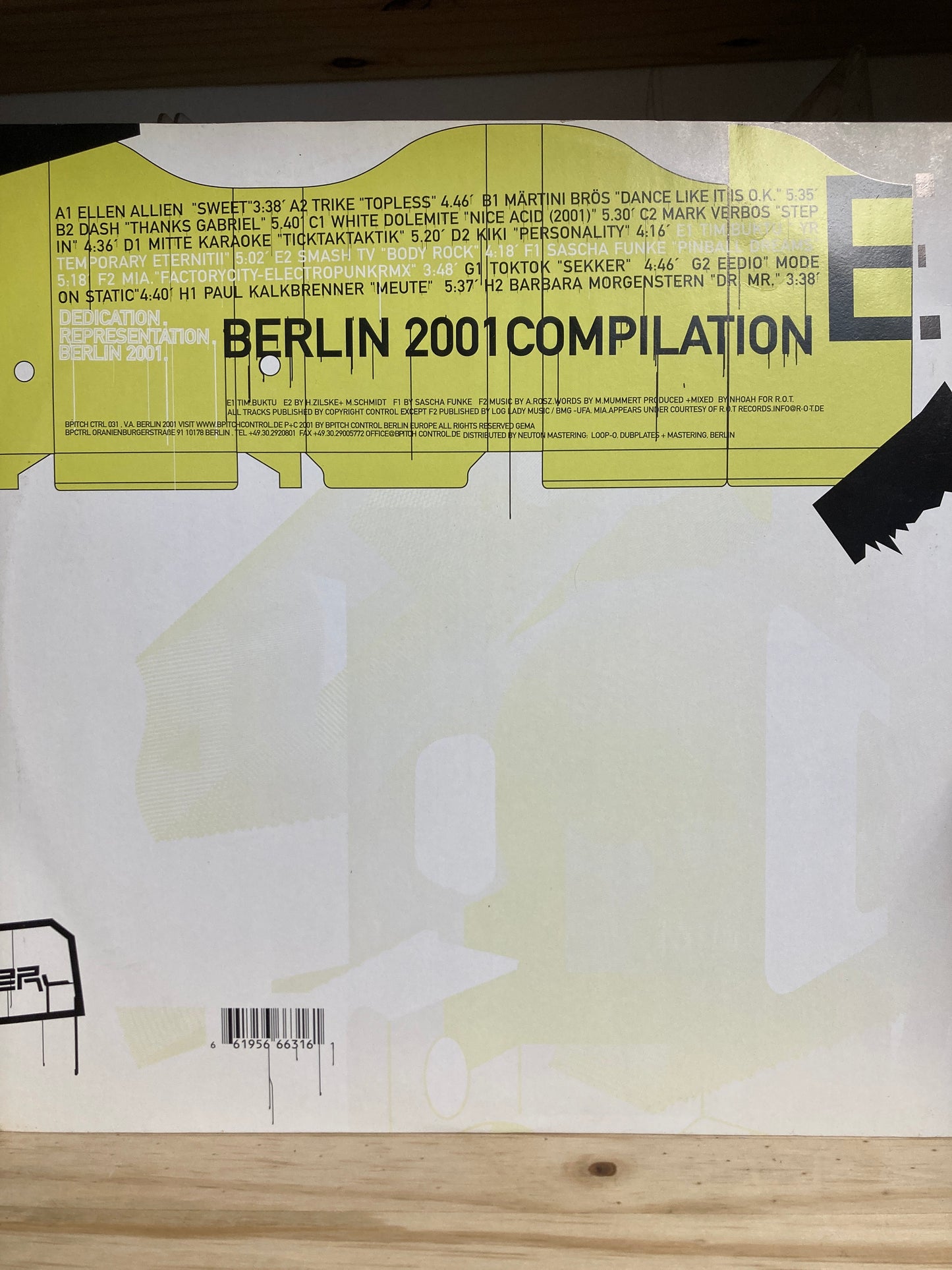 Various – Berlin 2001 Compilation - 12" Vinyl EP