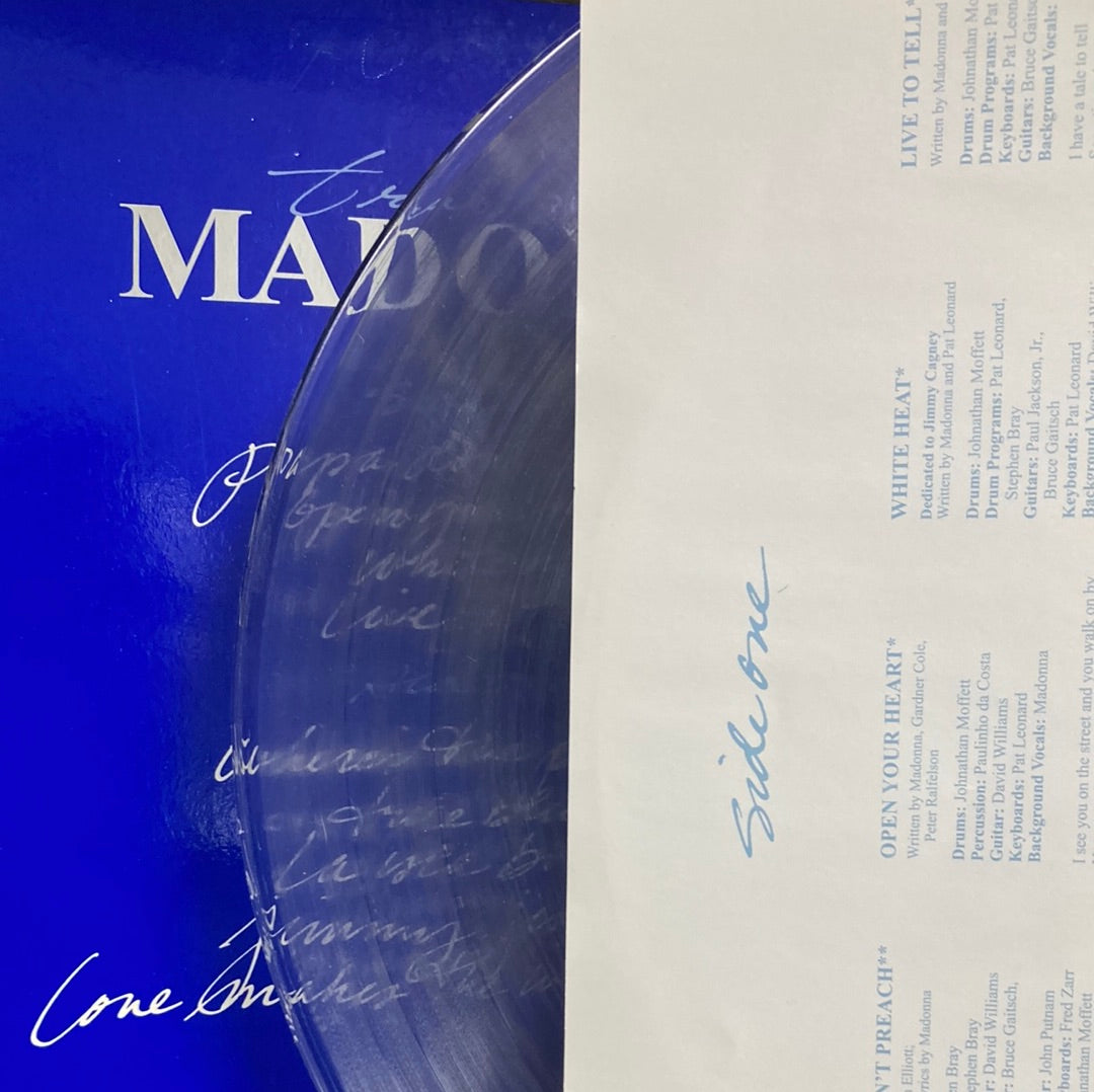 Madonna - True Blue - 12" Clear Vinyl LP