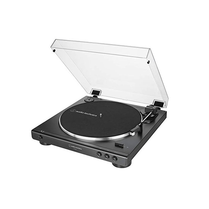 Audio-Technica - AT-LP60X-BK Fully Automatic Belt-Drive Stereo Turntable, Black