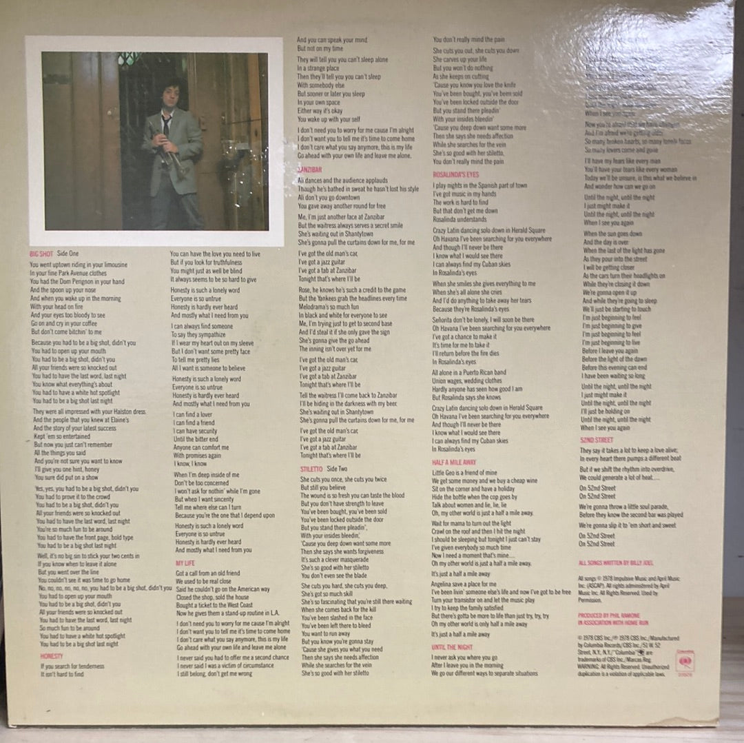 Billy Joel - 52nd Street - 12" Vinyl LP