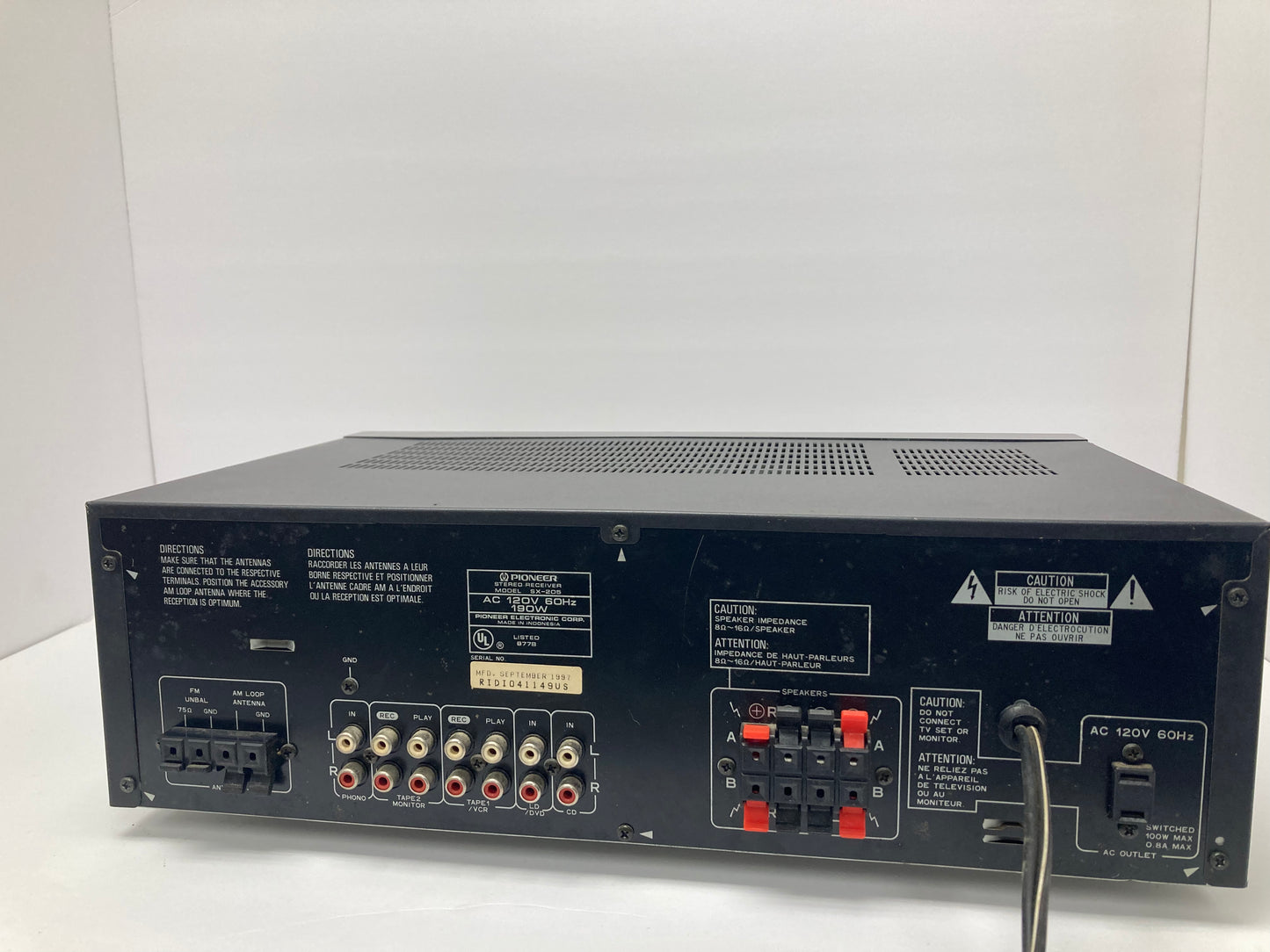 Pioneer Stereo receiver SX-205