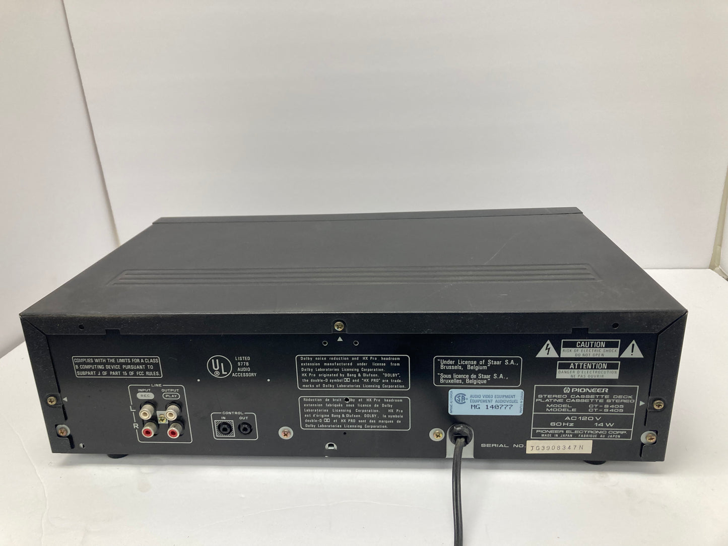 Pioneer cassette deck