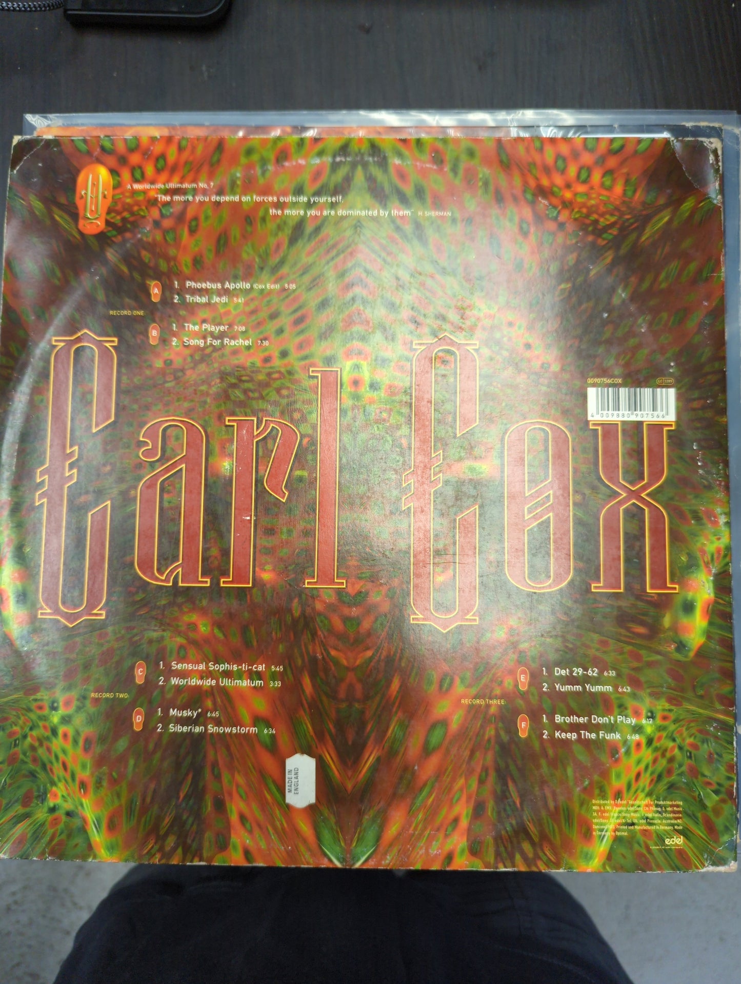 Carl Cox - At The End Of The Cliche - 2x 12" Vinyl LP