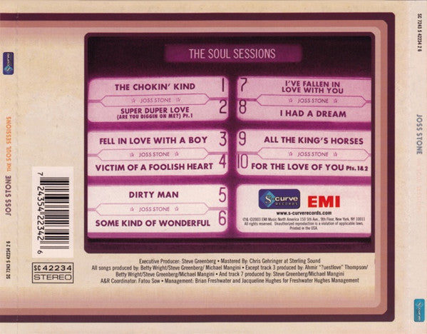 Joss Stone : The Soul Sessions (CD, Album)