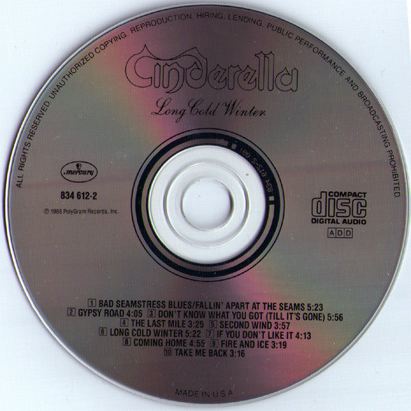 Cinderella (3) : Long Cold Winter (CD, Album)