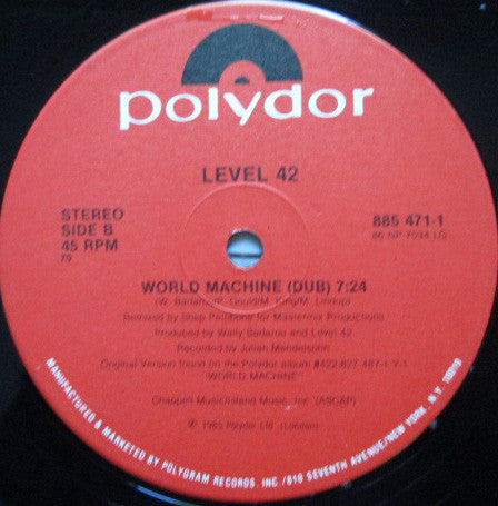 Level 42 : World Machine (The Shep Pettibone Remix) (12", Single, RCA)