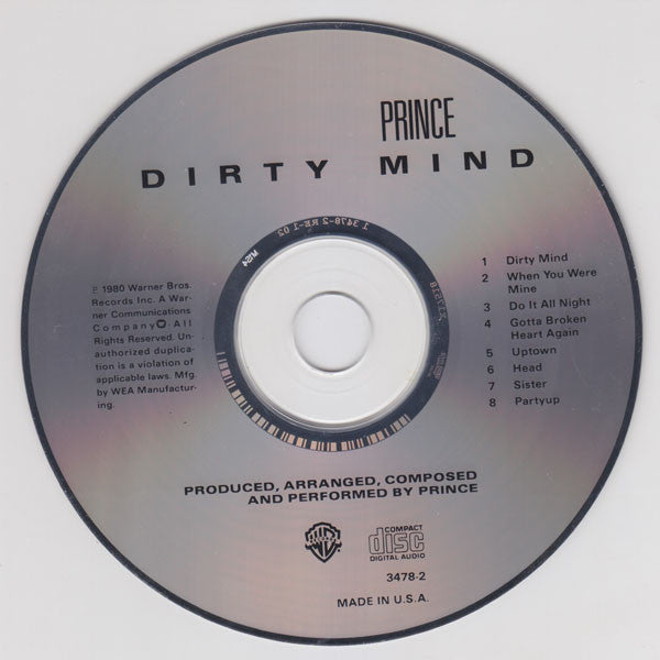 Prince : Dirty Mind (CD, Album, RE, WEA)