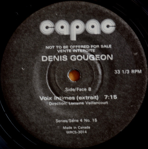 Denis Gougeon : Portrait Musical / Musical Portrait (7", Single, Gat)