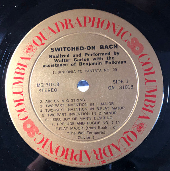 Walter Carlos : Switched-On Bach (LP, Album, Quad, M/Print)