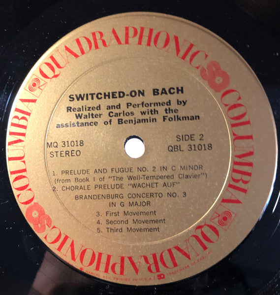 Walter Carlos : Switched-On Bach (LP, Album, Quad, M/Print)