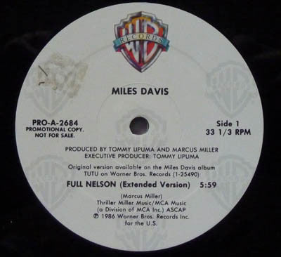 Miles Davis : Full Nelson (12", Promo)