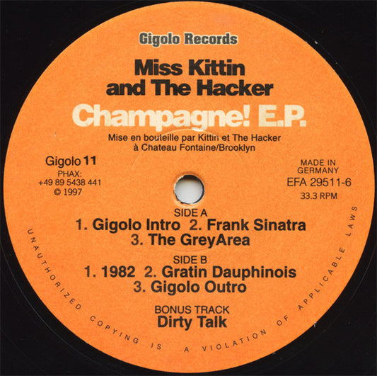 Miss Kittin And The Hacker* : Champagne! E.P. (12", EP)