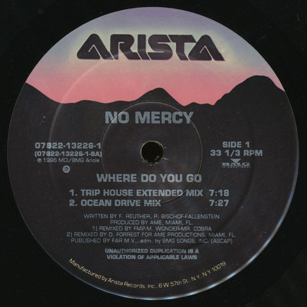 No Mercy : Where Do You Go (12")