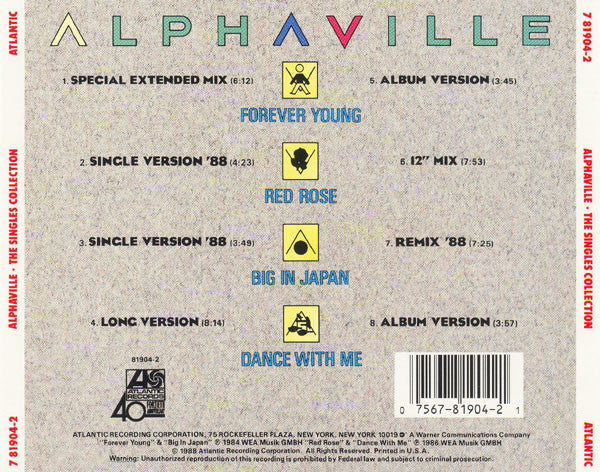Alphaville : The Singles Collection (CD, Comp)