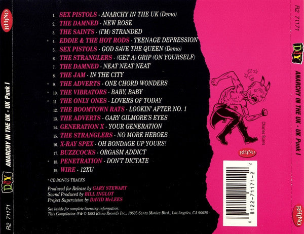 Various : DIY: Anarchy In The UK - UK Punk I (1976-77) (CD, Comp)
