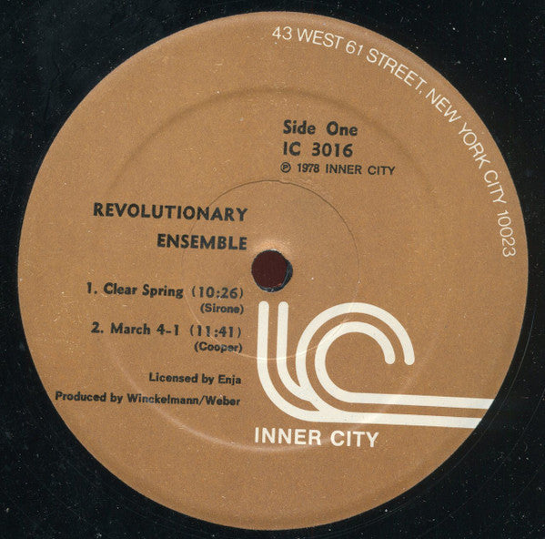 Revolutionary Ensemble* : Revolutionary Ensemble (LP, Album)