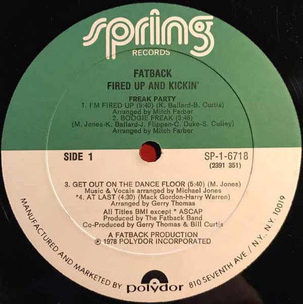 Fatback* : Fired Up 'N' Kickin' (LP, Album, All)