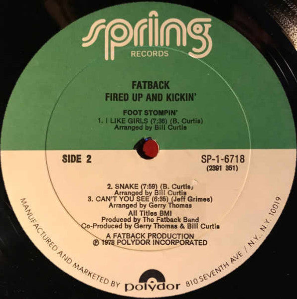 Fatback* : Fired Up 'N' Kickin' (LP, Album, All)